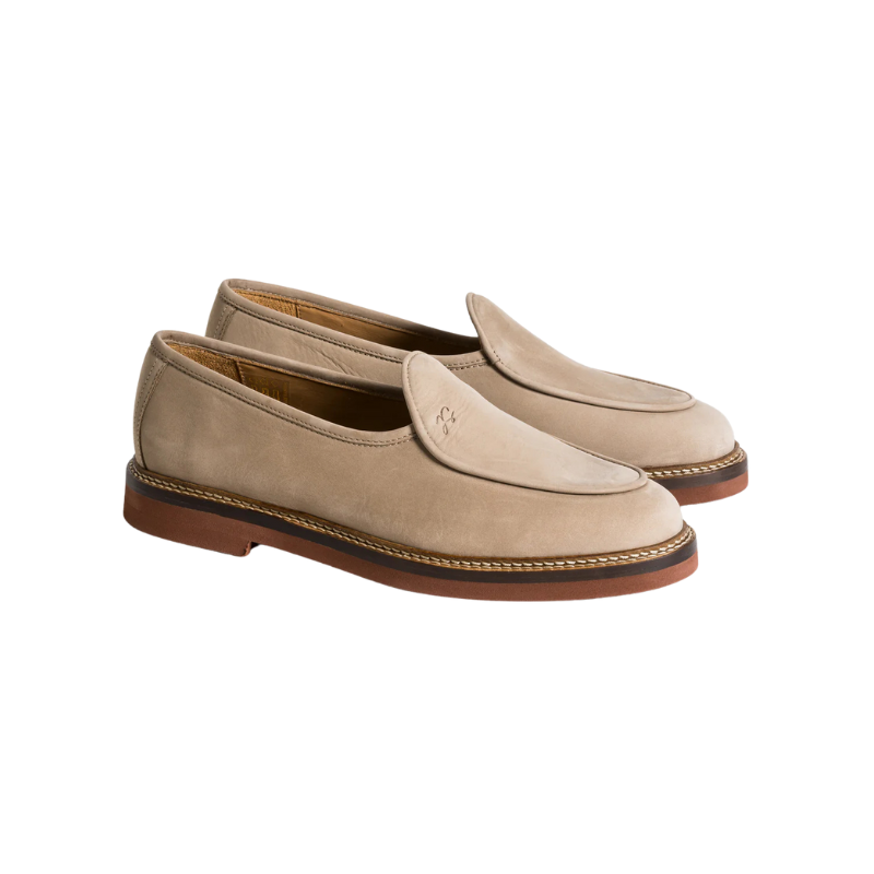 Neutral beige loafers from the supplier's catalog